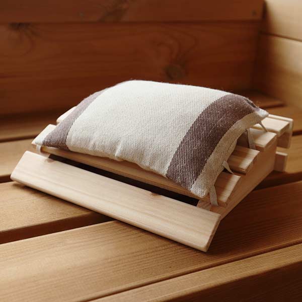 Poggiatesta con cuscino per la sauna